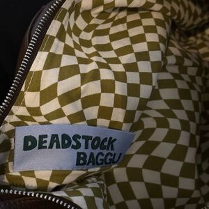 Baggu brown leather crescent bag